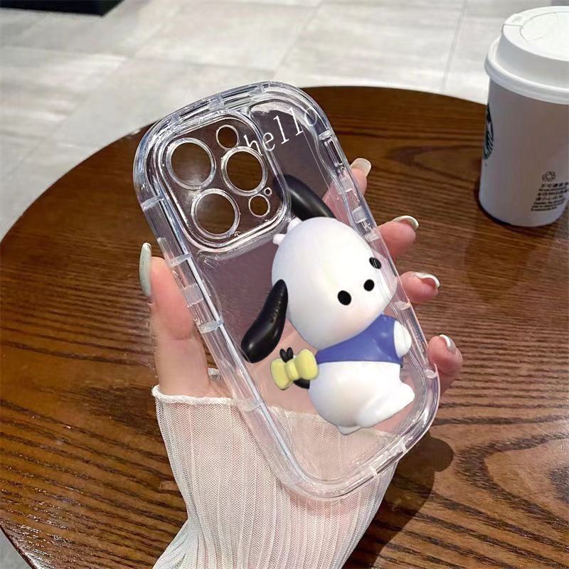 ✅Ốp Điện Thoại Mềm Trong Suốt Chống Sốc In Hình Cún Pacha Dễ Thương Cho Iphone 78pxr12promax13 xs / 11 / 14