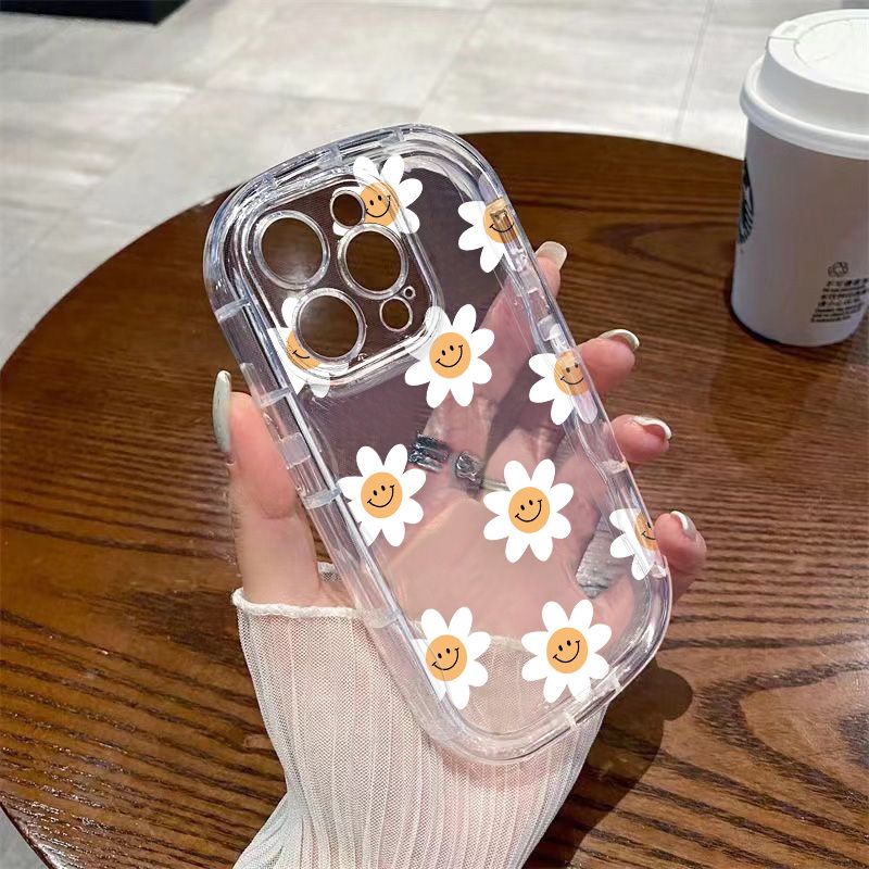 ✅Ốp Điện Thoại Dẻo Trong Suốt Họa Tiết Hoa Cúc Nhỏ Xinh Chống Sốc Cho iPhone14 promax 118p137xr / xs / 12