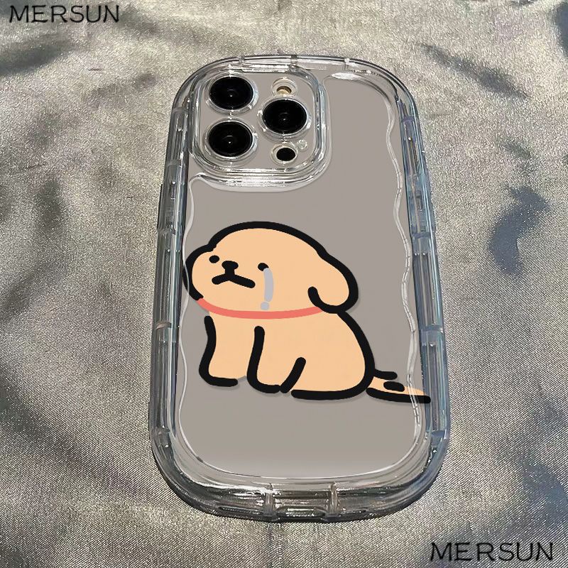 ✅Ốp Điện Thoại Mềm Trong Suốt Chống Sốc Hình Cún Vàng MKR0 Cho Apple / xs8p7 promax / 1211 / Tears iPhone14xr13