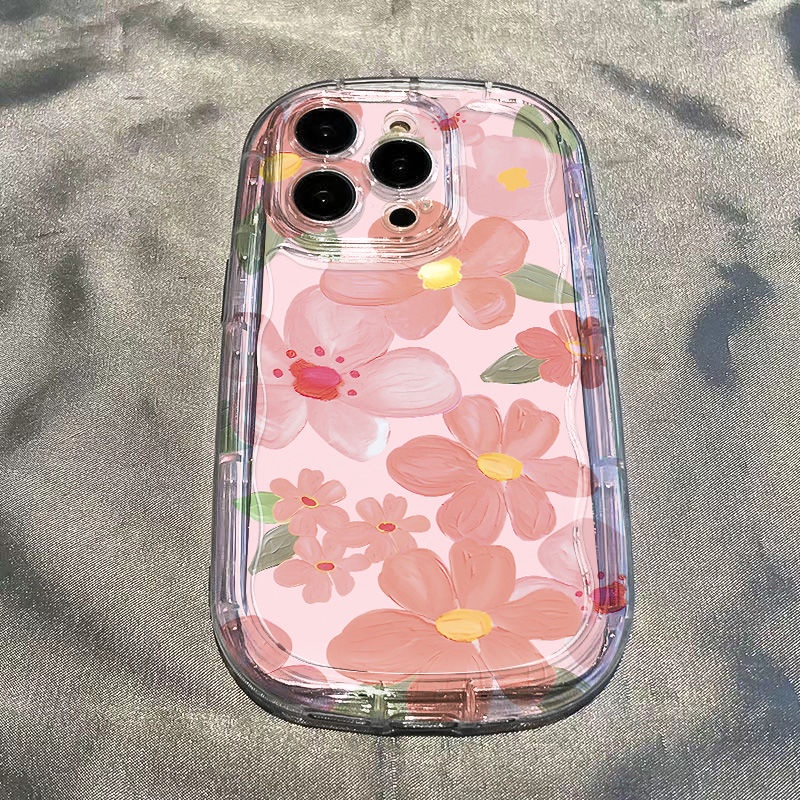 ✅Ốp Điện Thoại Mềm Trong Suốt / Màu Hồng In Họa Tiết Graffiti Chống Sốc Cho Iphone 1411 Xs13Promax 8p12 NX9H 7