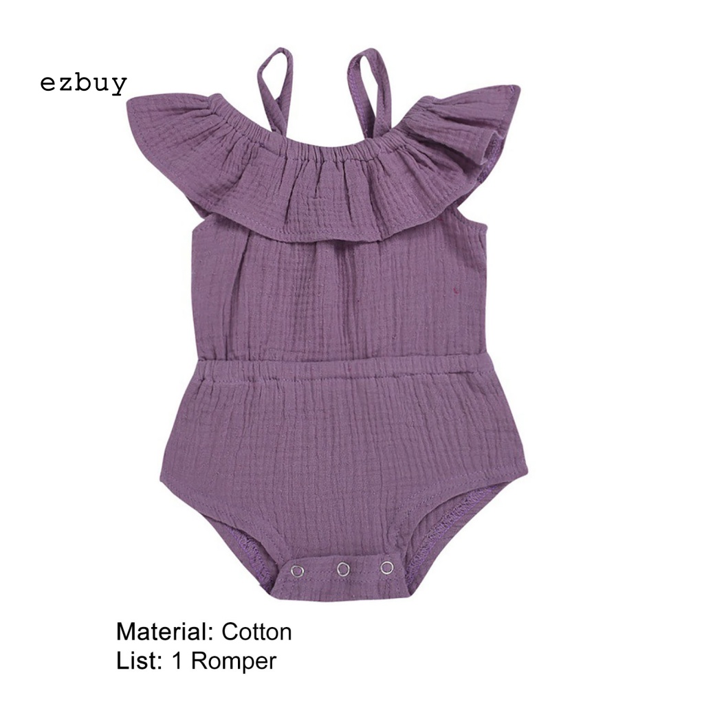 Bộ Áo Liền Quần Hai Dây Bằng Vải Cotton Thân Thiện Với Da Thời Trang Mùa Hè Dành Cho Bé