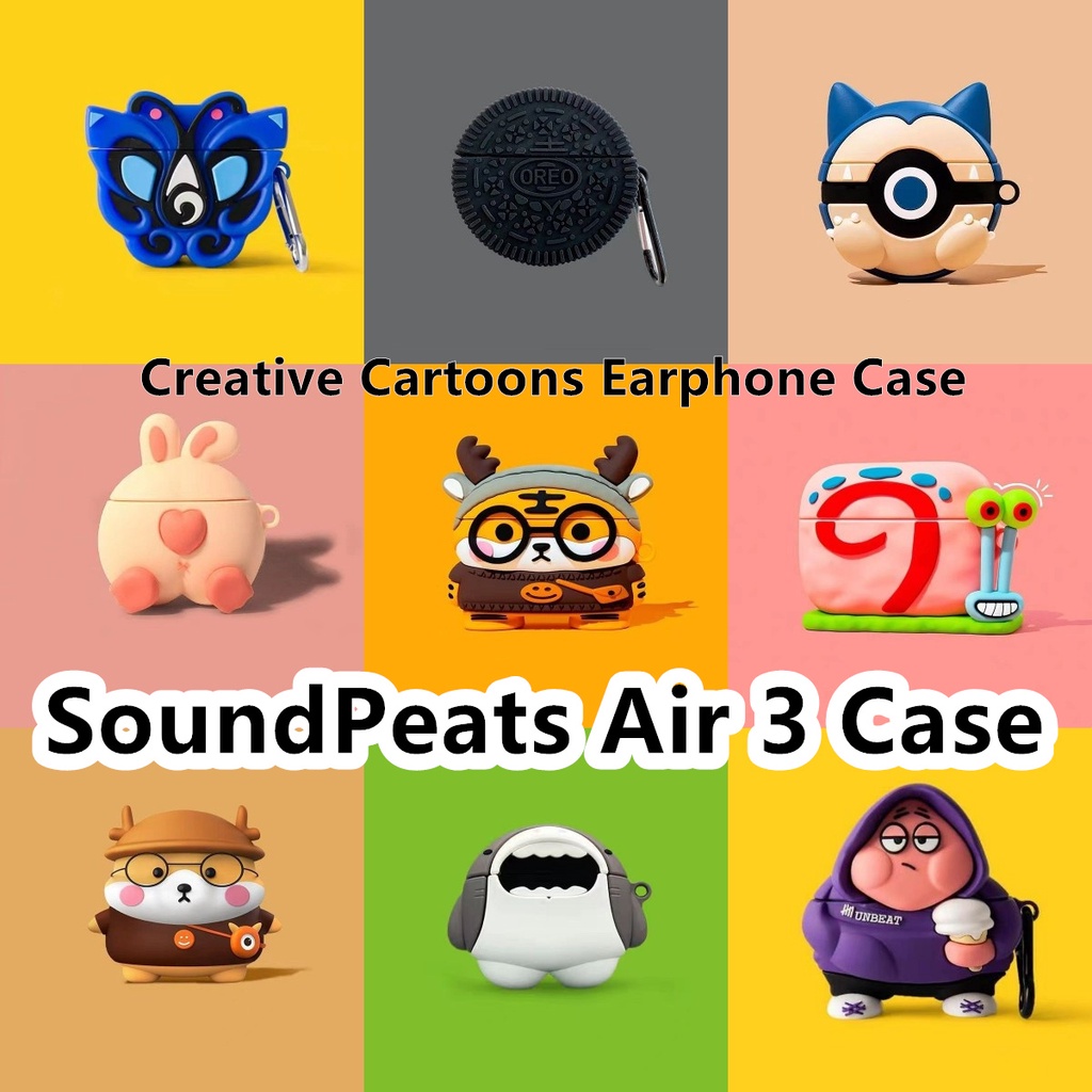 Hàng Có Sẵn! Vỏ Bảo Vệ Hộp Sạc Tai Nghe SoundPeats Air 3 Air 3 Hình Bánh Quy / Gấu Shiba Inu Dễ Thương