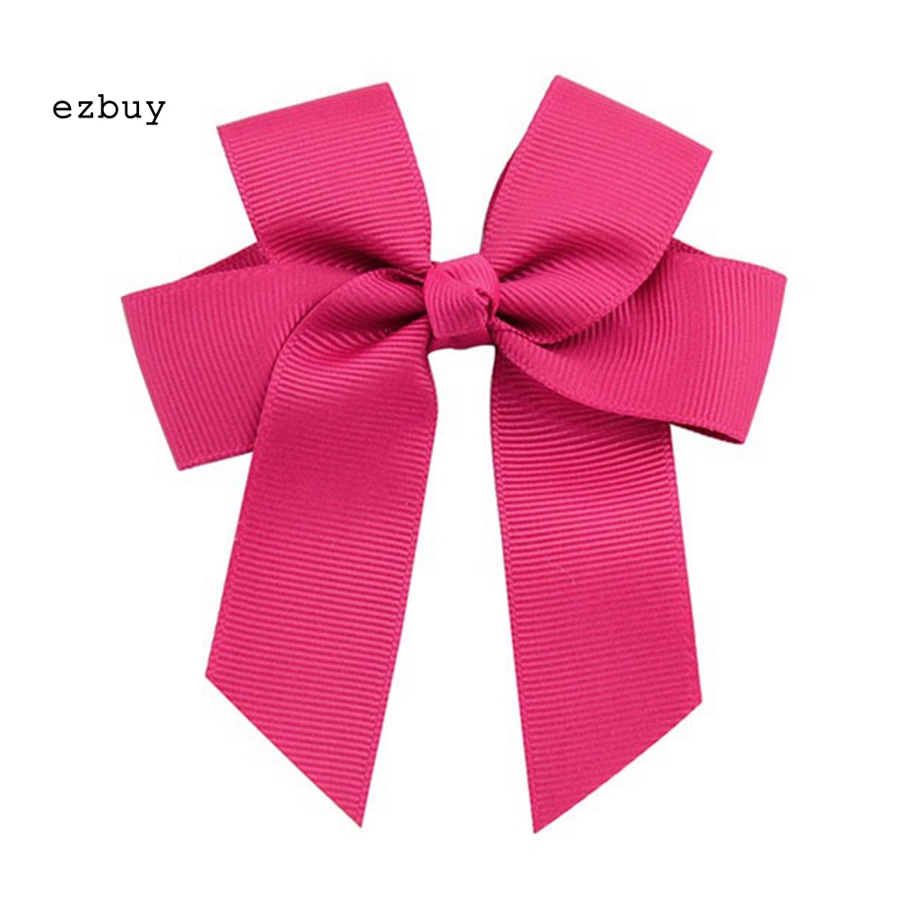 Kẹp Tóc Hình Nơ Lớn Màu Trơn Dễ Thương Dành Cho Bé Gái