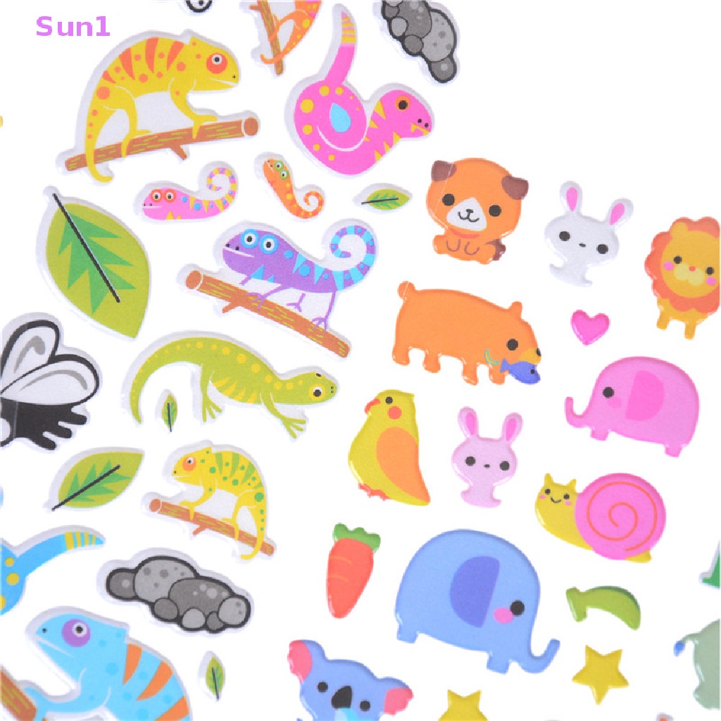 Set 6 Tấm Hình Dán Động Vật Hoạt Hình Đáng Yêu Dành Cho Bé 1 >