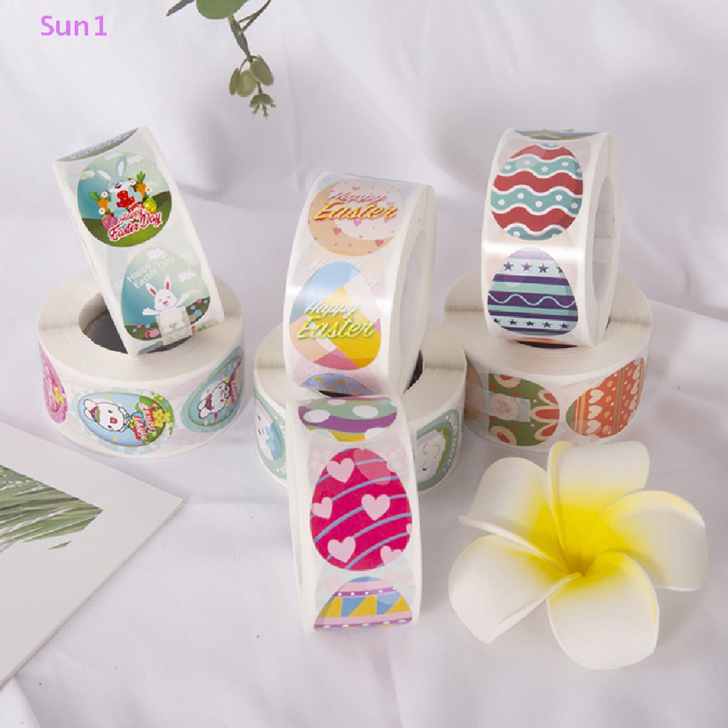 Set 500 Miếng Dán Tự Dính Trang Trí Tiệc Hình Thỏ Phục Sinh