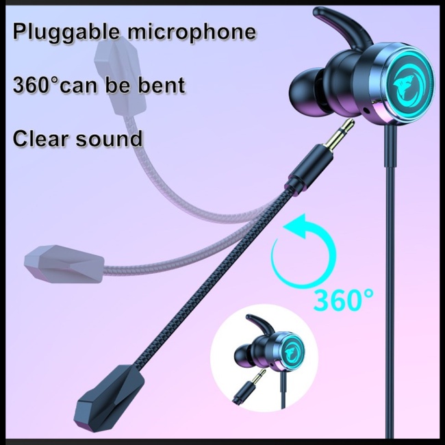 Tai Nghe Nhét Tai Chơi Game Có Micro Và Đèn Rgb