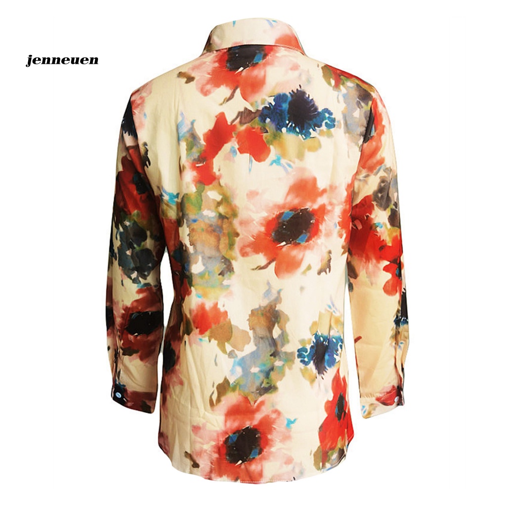 Áo Sơ Mi Tay Dài In Họa Tiết Hoa Phong Cách Đường Phố Thời Trang Mùa Thu Cho Nữ