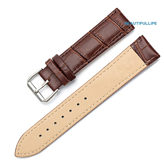 Dây Đeo Đồng Hồ Unisex Giả Da Màu Đen / Nâu