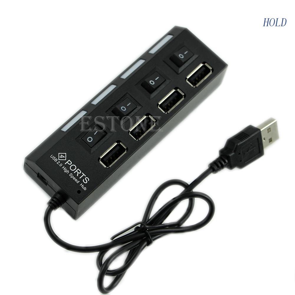 Hub Mở Rộng Đa Năng 4 Cổng USB 2.0 Tốc Độ Cao Có Công Tắc ON / OFF ACE
