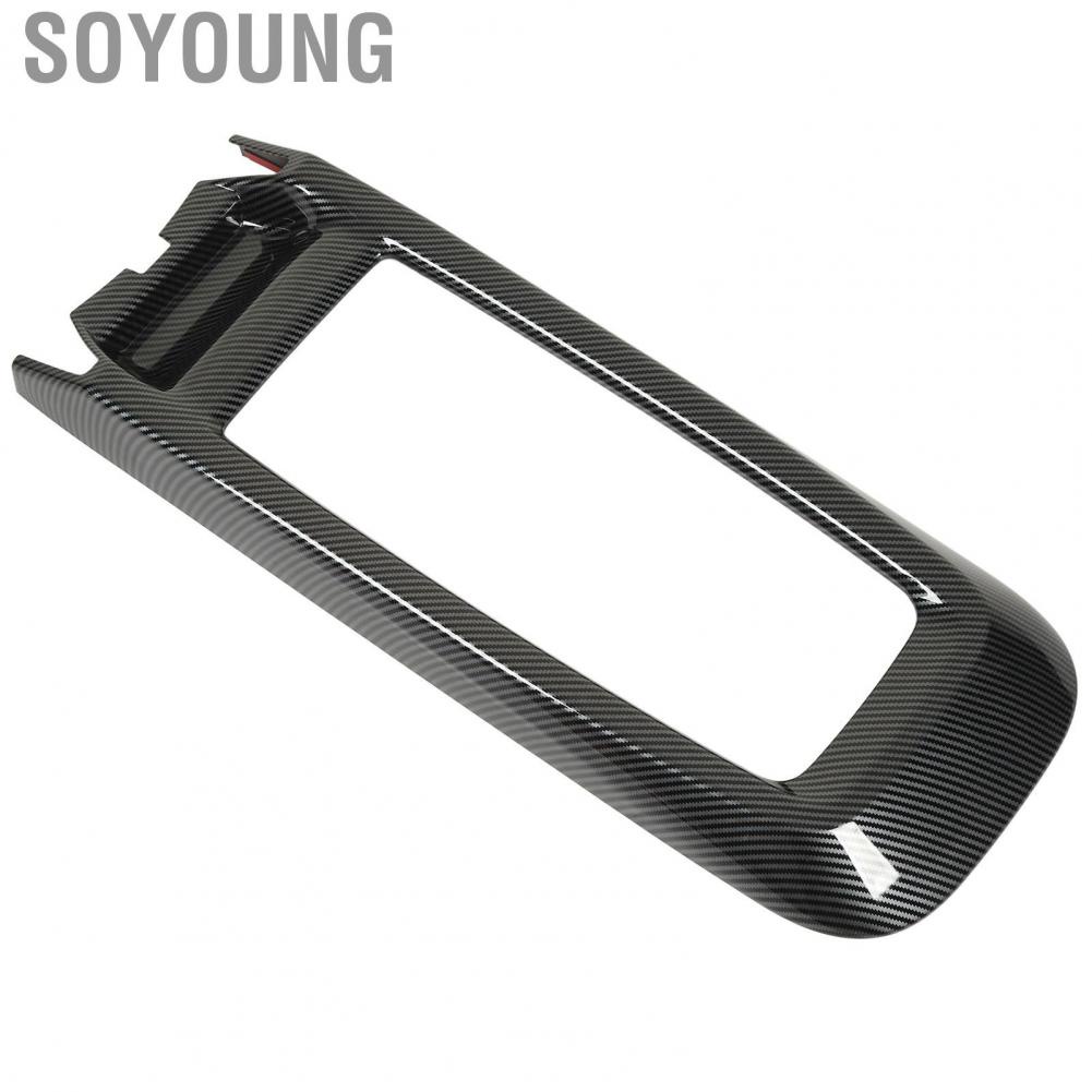 Soyoung Console Cup Holder Cover Trim  Carbon Fiber Style Durable Scratch Resistant Frame for ID4X