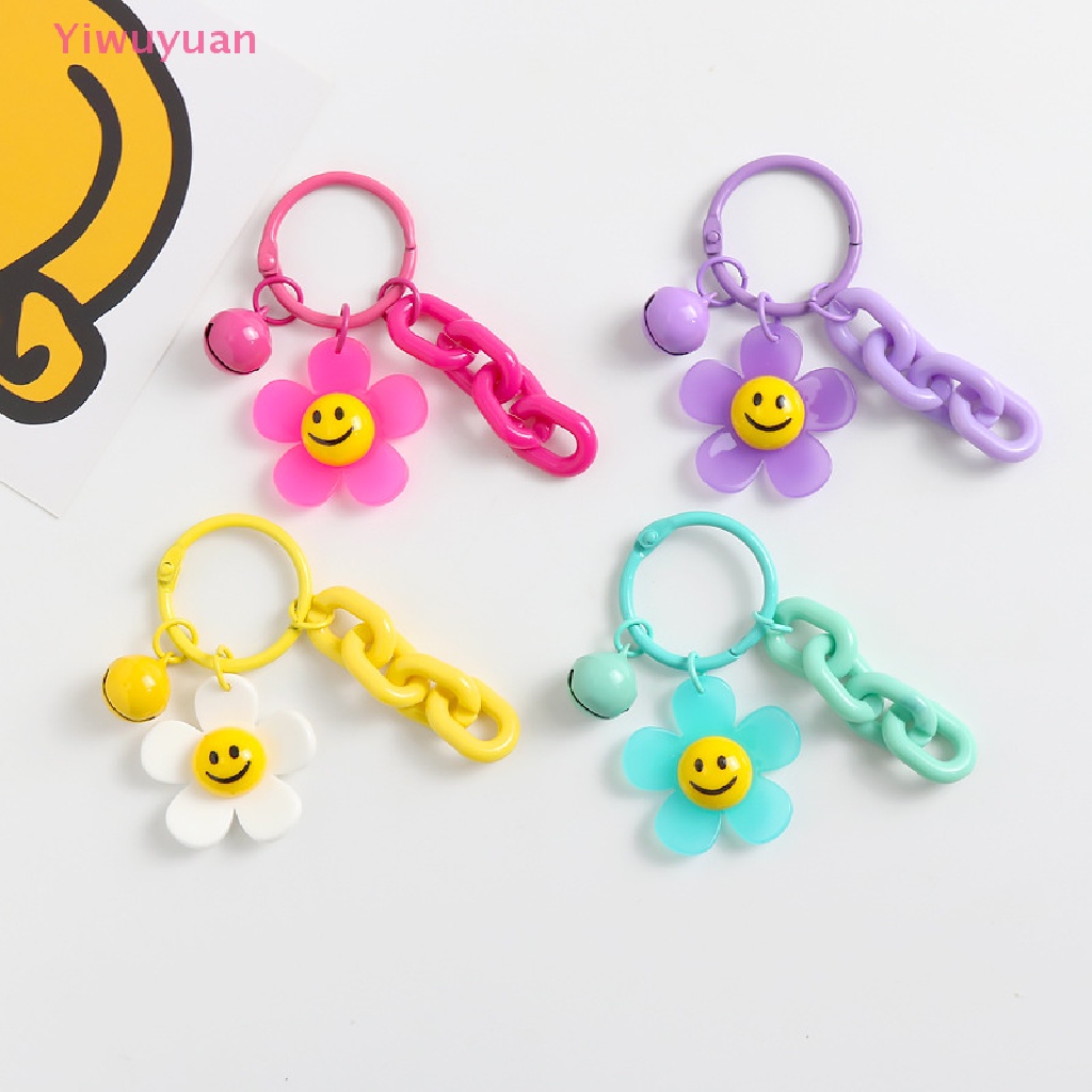 1 Móc Khóa Acrylic Hình Hoa Hướng Dương Mặt Cười Nhiều Màu Sắc Dễ Thương Mới