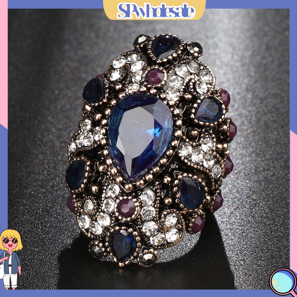 <SPwholesale> Nhẫn Đính Đá Lấp Lánh Thời Trang Cho Nữ