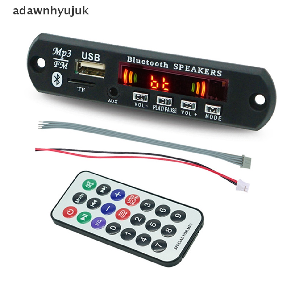 Máy Nghe Nhạc MP3 WMA Không Dây Bluetooth 5.0 9V-12V MP3 WMA Màn Hình Màu Kèm Điều Khiển Từ Xa Cho Xe Hơi adawnhyujuk