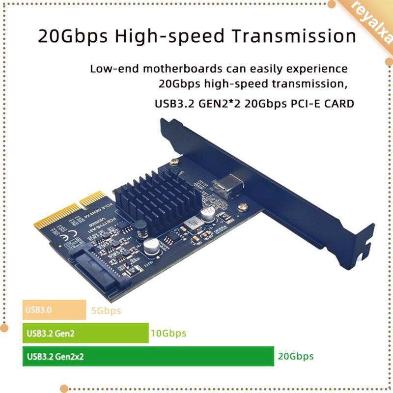 Bộ Chuyển Đổi Mở Rộng 4x Sang USB3.2 Type C 3.0 Cho Bo Mạch Chủ Để Bàn