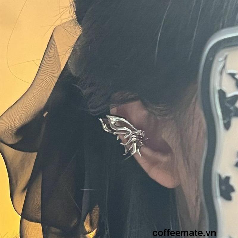 【coffeemate】⚡Khuyên Kẹp Vành Tai Không Xỏ Hình Cánh Bướm Đơn Giản Thời Trang INS Dành Cho Bạn Nữ