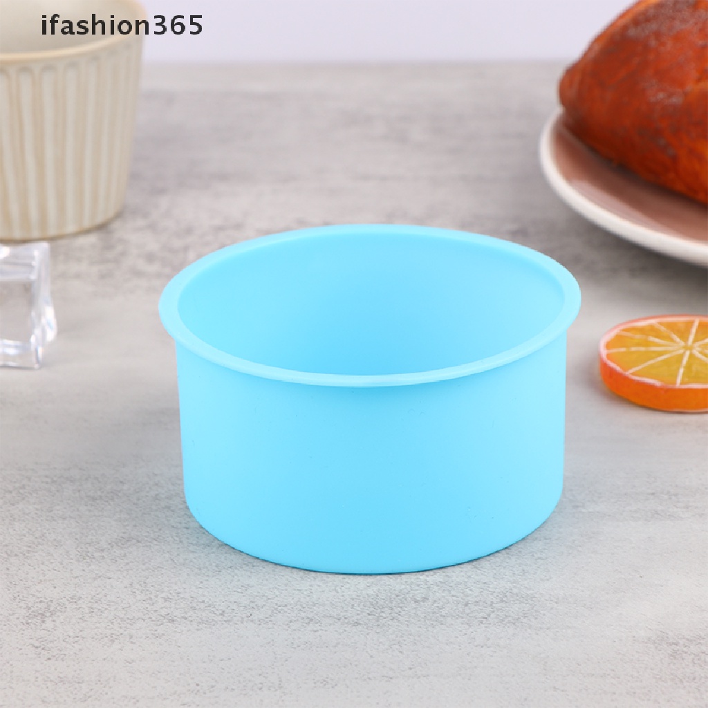 1 Khuôn Nướng Bánh Tròn Mini 4 Inch Bằng Silicon Chống Dính DIY