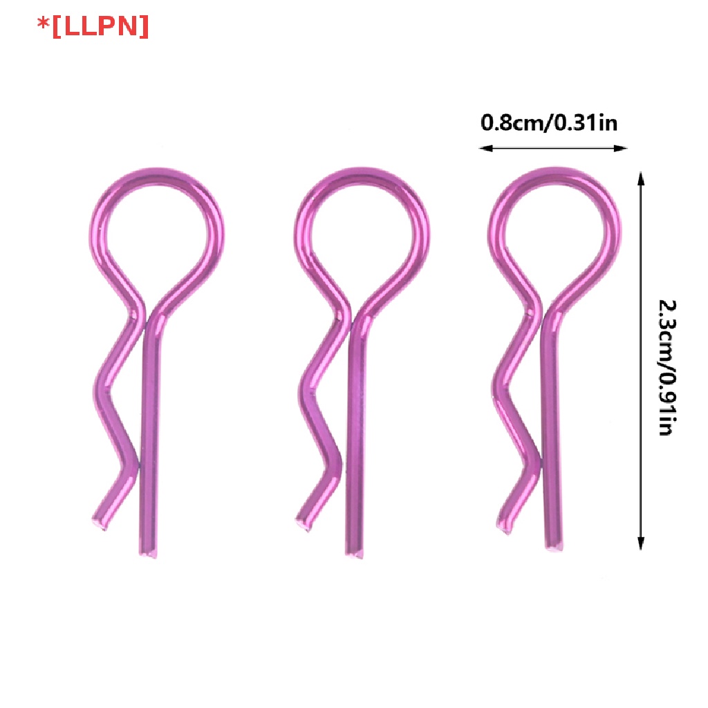 Set 10 Kẹp Chữ R Bằng Kim Loại Cho Xe Hơi Điều Khiển Từ Xa SCX10 Wraith TRX4 TRX6 HSP