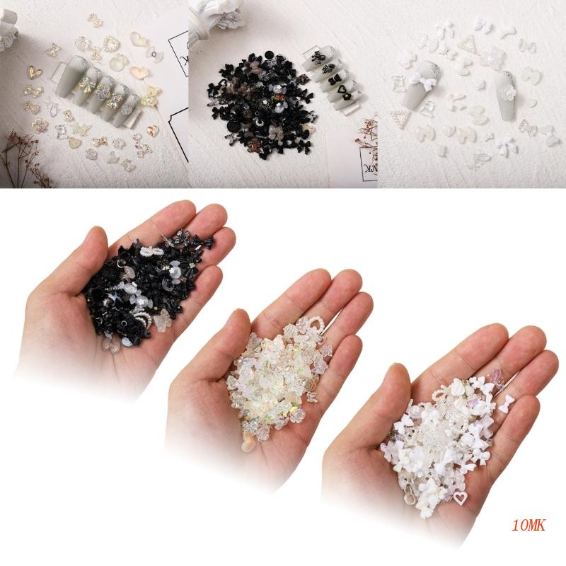Set 100 Hạt Nhựa 3D Đính Trang Trí Móng Tay Sang Trọng