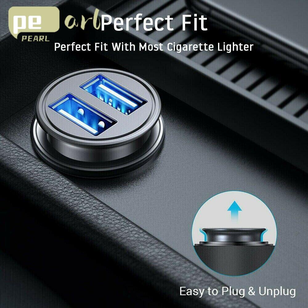 Tẩu Sạc Thông Minh Cổng USB Kép 3.1A / 4.8A / 6.2A Cho Xe Hơi