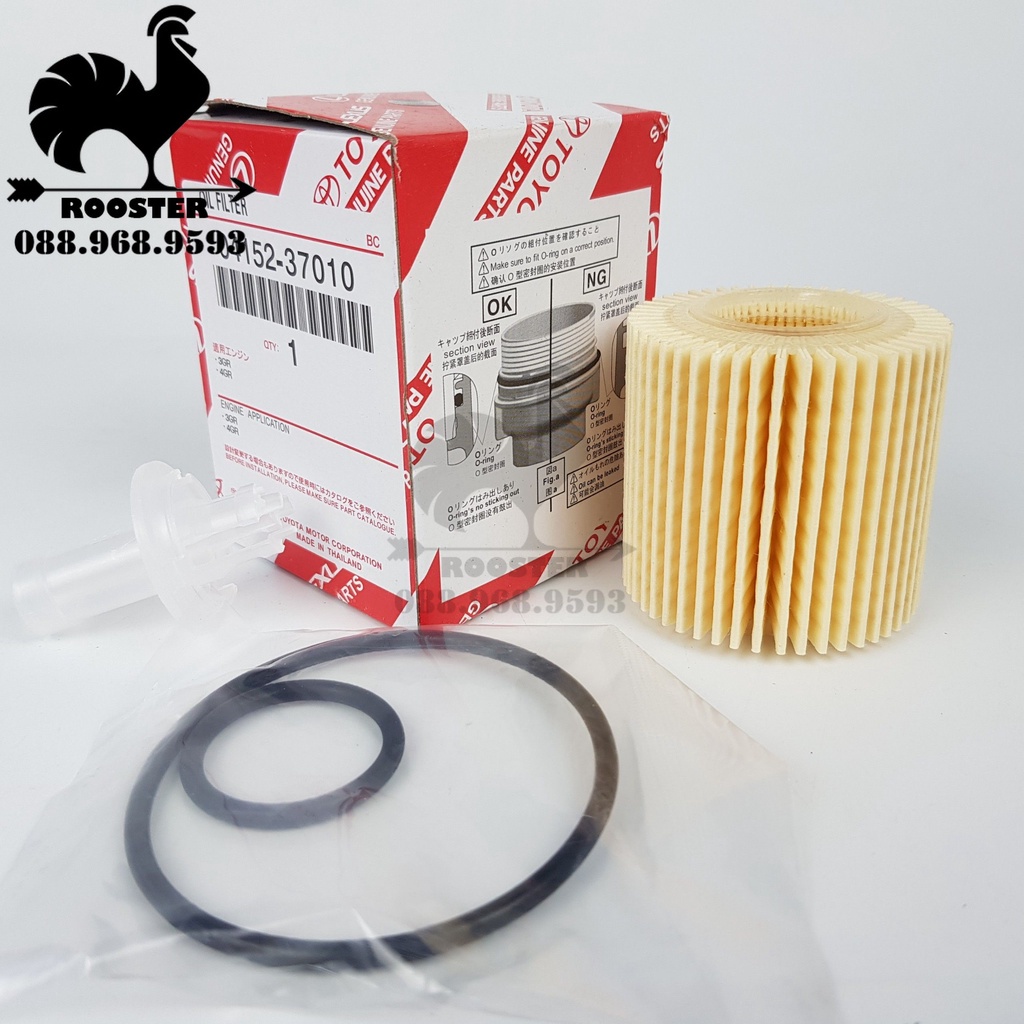 Lọc dầu, nhớt Toyota Corolla Altis, Scion, Matrix, Prius xịn chính hãng Mã: 0415237010, 04152YZZA6