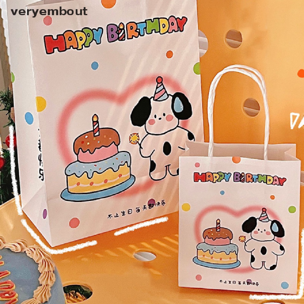 Set 5 Túi Giấy Đựng Quà Họa Tiết Hoạt Hình Dễ Thương