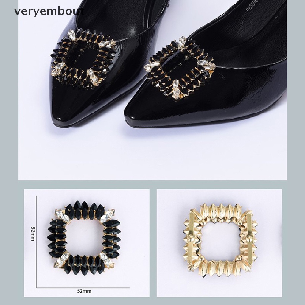 1 Cặp Kẹp Đính Đá Lấp Lánh Trang Trí Giày Cao Gót Cho Cô Dâu