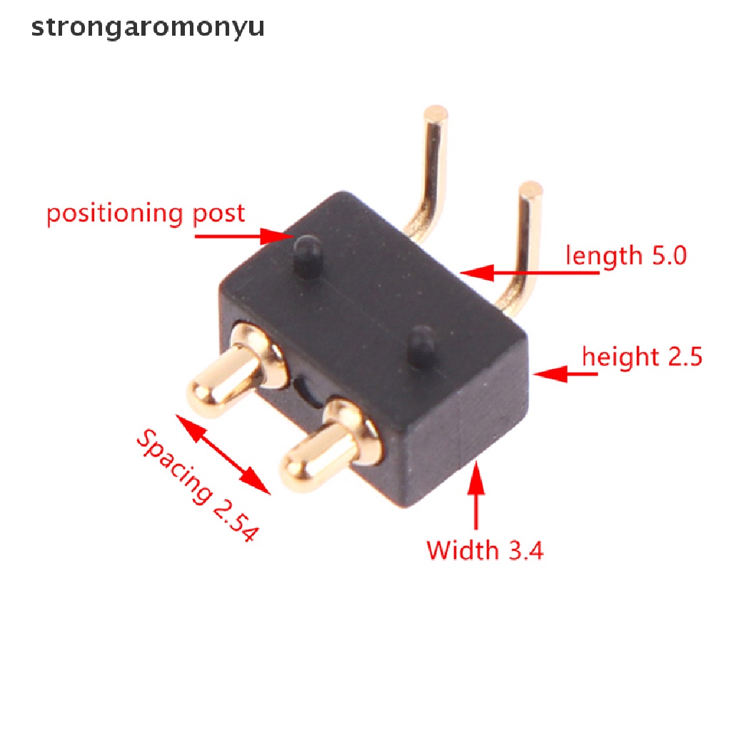 Bộ 5 Đầu Nối Pogo Pin 2 Cực 2.5 Lỗ Chất Lượng Cao