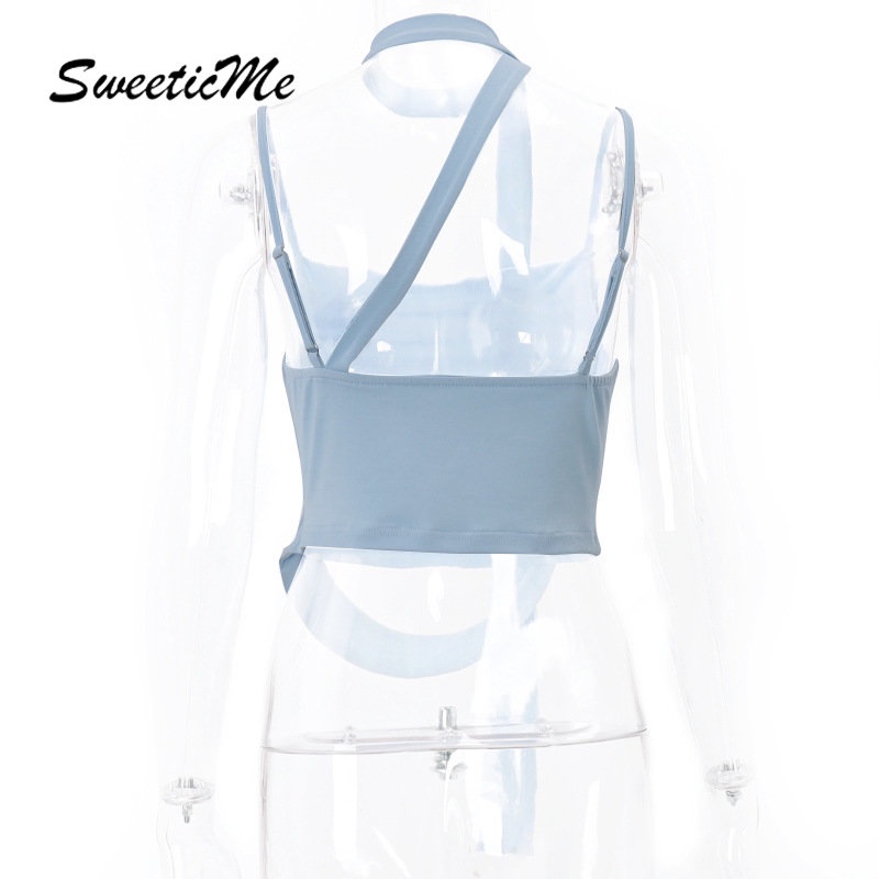 Áo Tank Top Hai Dây Dáng Ôm Màu Trơn Thời Trang Mới 2023 Dành Cho Bạn Nữ