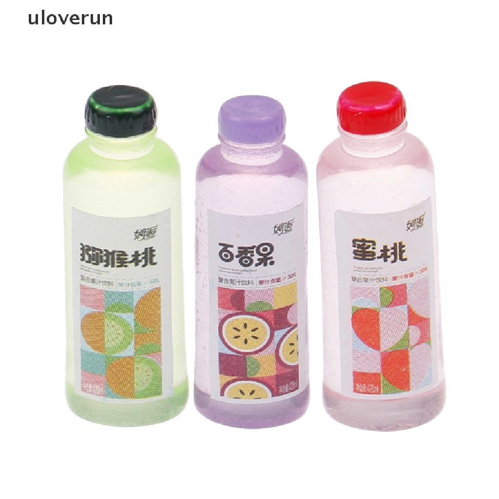 Set 3 Chai Nước Ép Trái Cây Tỉ Lệ 1: 12 Trang Trí Nhà Búp Bê