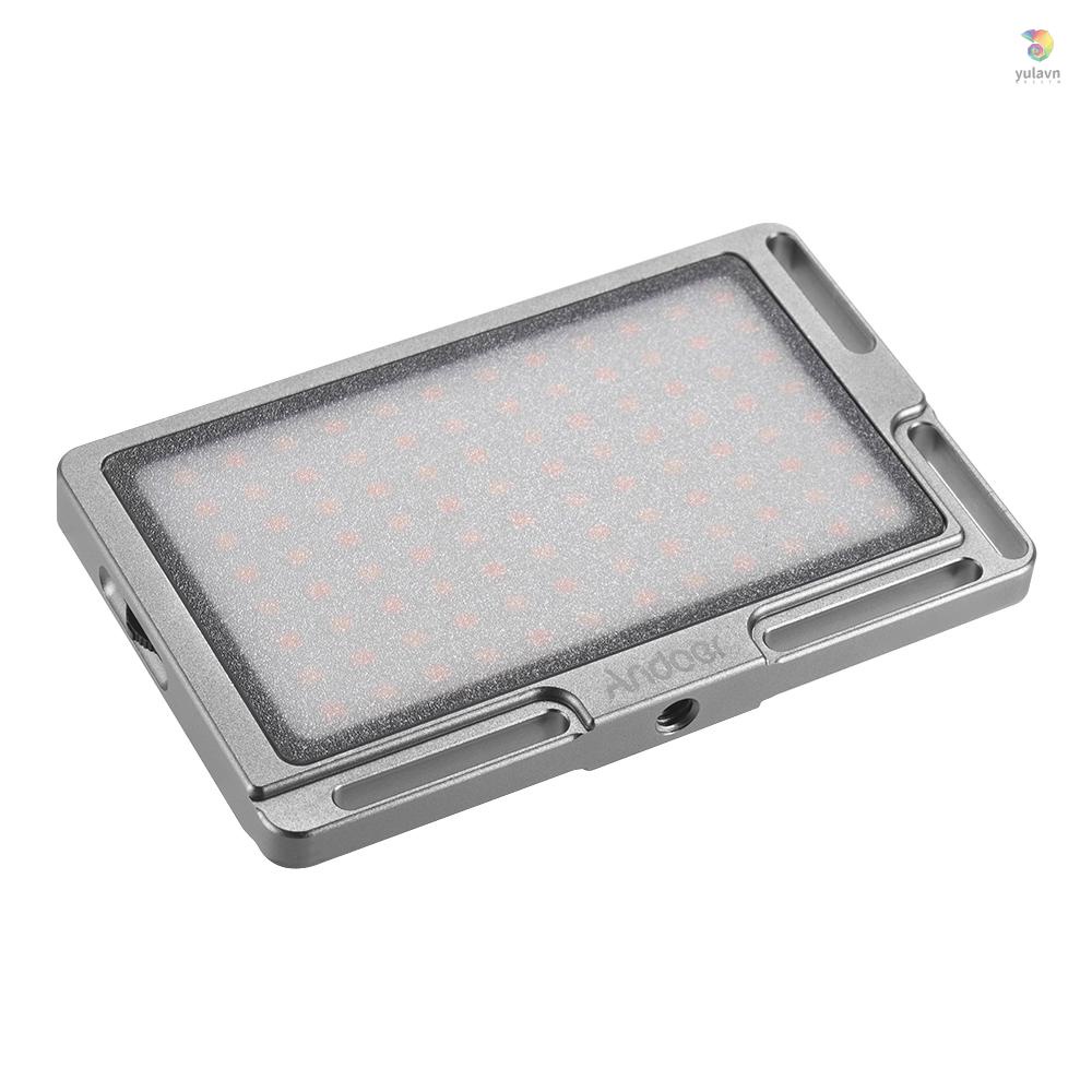 Bảng Đèn LED Andoer 2800mAh Có Lỗ Vít 1 / 4 Inch 3500K-5700K 96 Bóng Cho Máy Ảnh DSLR