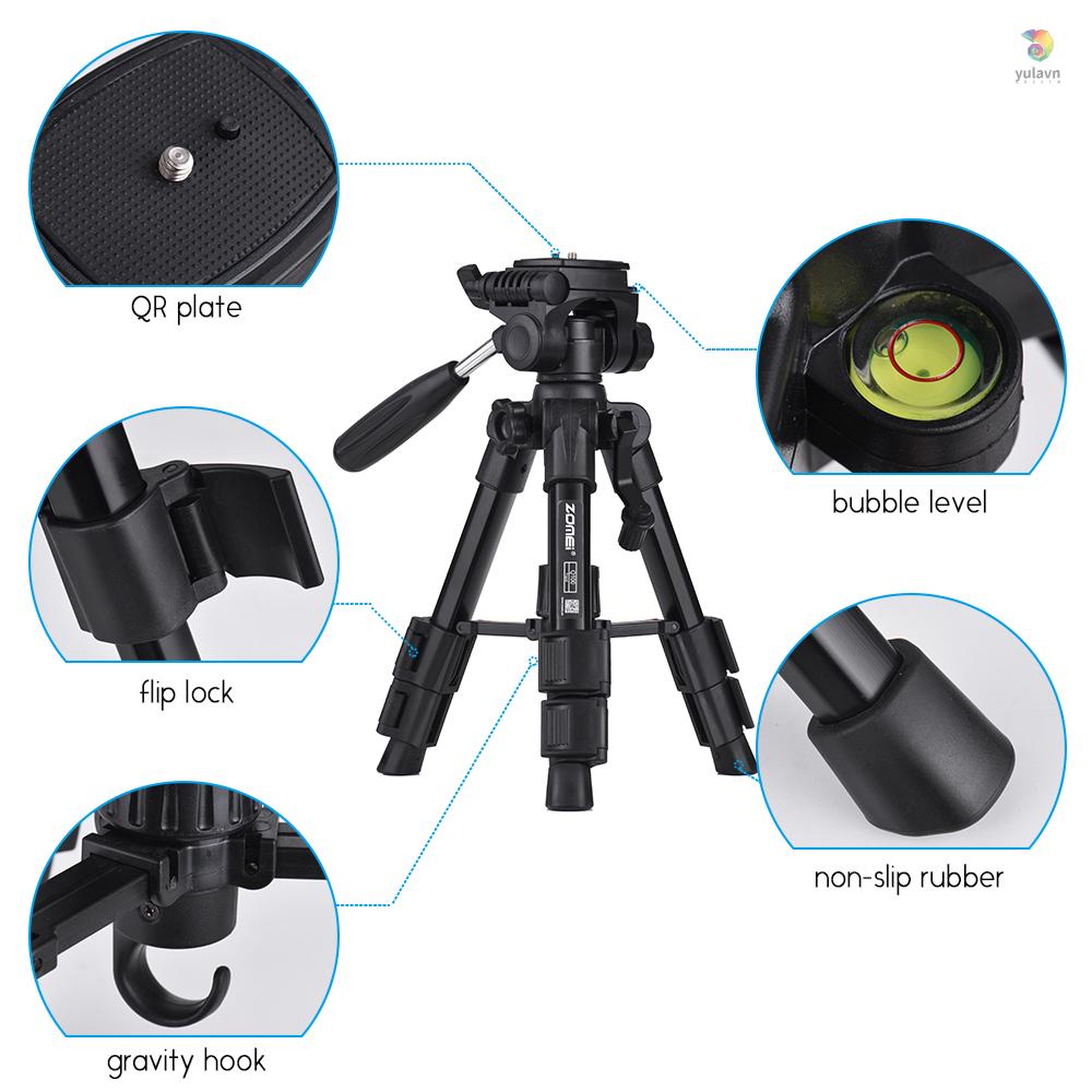 Tấm Tháo Lắp Nhanh Ba Chân Màu Đen Cho ZOMEI Q100 20inch Kèm Túi Đựng yula