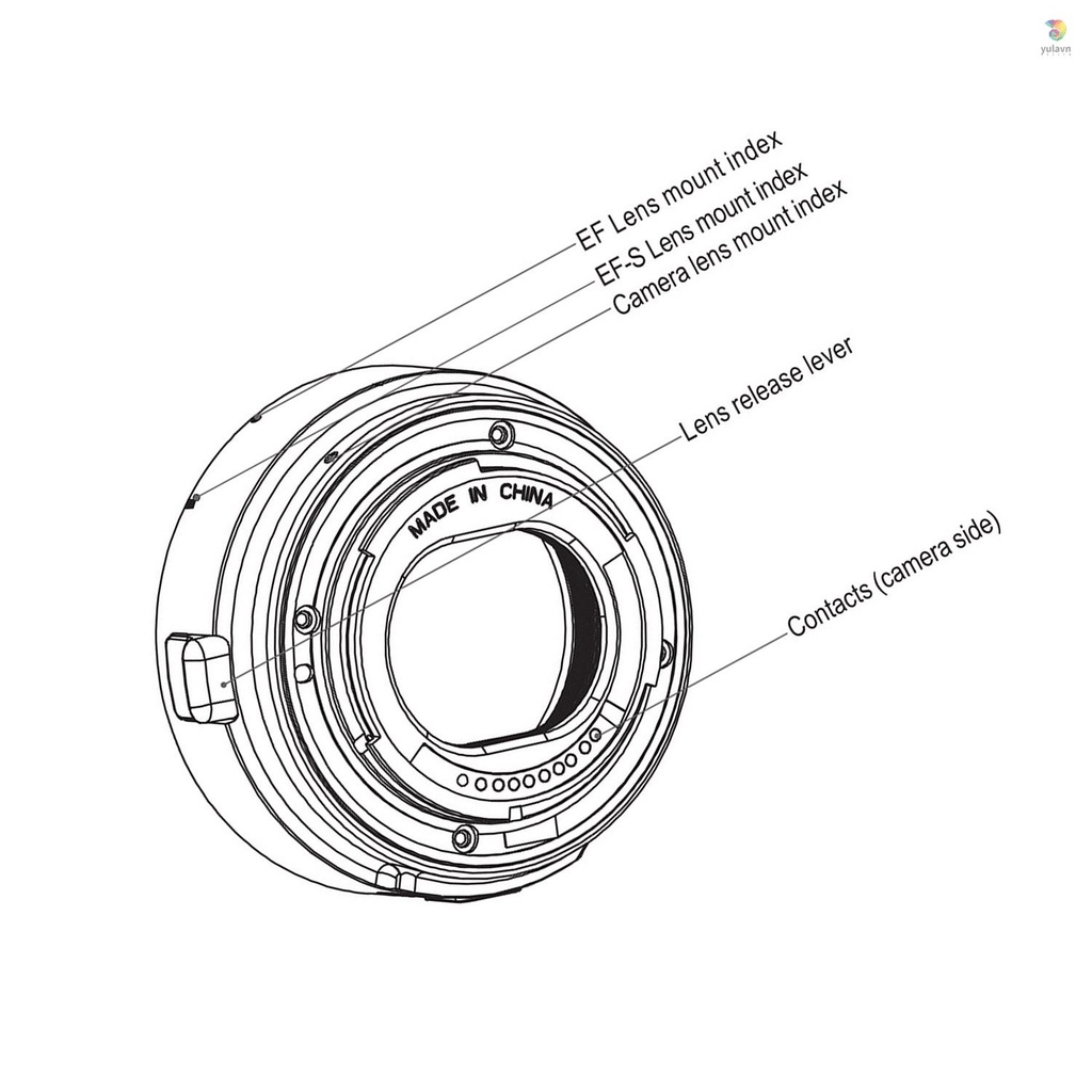 Ngàm Chuyển Đổi EF-EOS M Cho Ống Kính EF-S Sang EOS