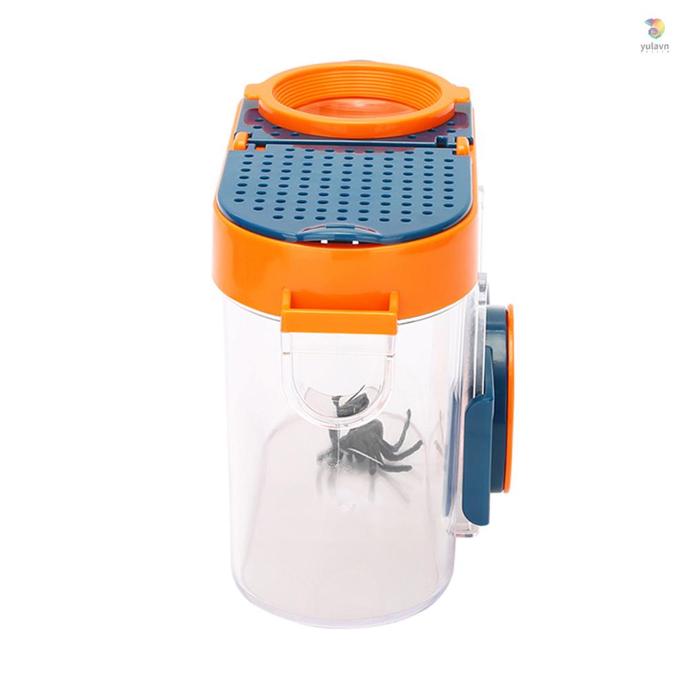 Hộp Kính Lúp 2.6X &amp; 4.5X Quan Sát Côn Trùng Kèm Nhíp Tiện Dụng Cho Bé