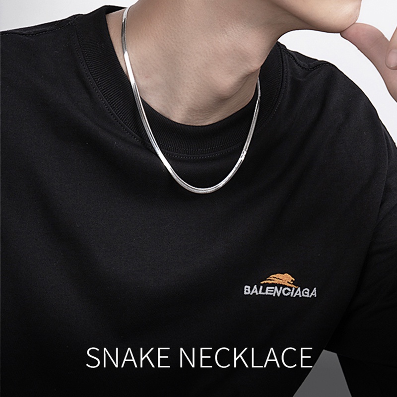 Vòng cổ Sợi Xích 3mm Bằng Thép Titan Đơn Giản Thời Trang Mùa Hè Quyến Rũ Cho Nữ