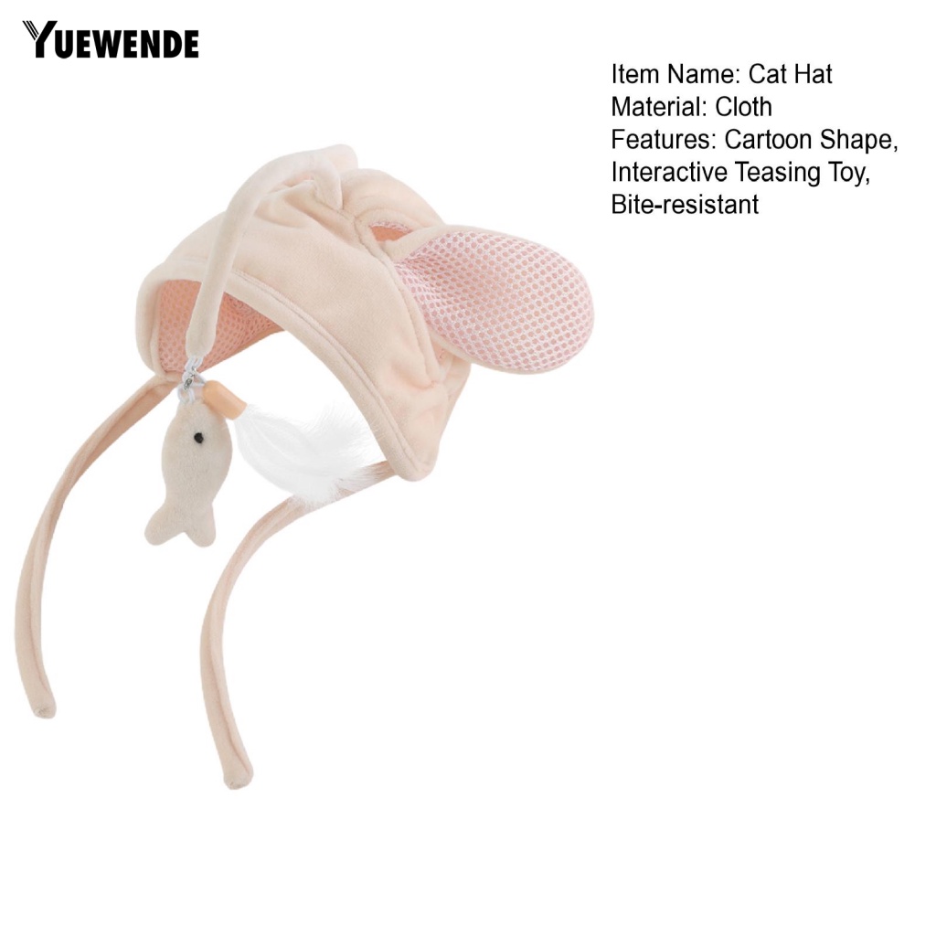 Mũ Lông Vũ Mềm Mại Hình Thỏ Hoạt Hình Dành Cho Mèo Cưng