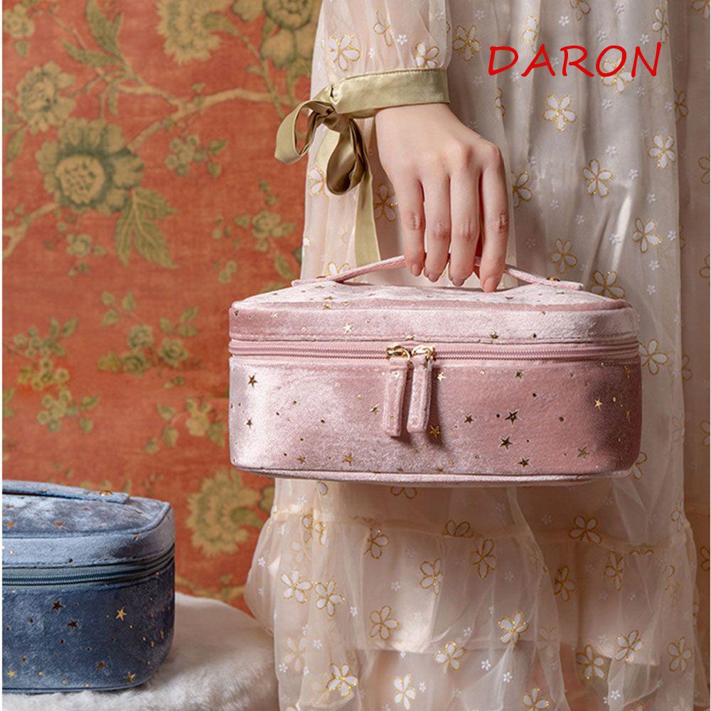 Túi Đựng Mỹ Phẩm Cầm Tay Chất Liệu Nhung Mềm Mại Kích Cỡ Lớn Tiện Dụng