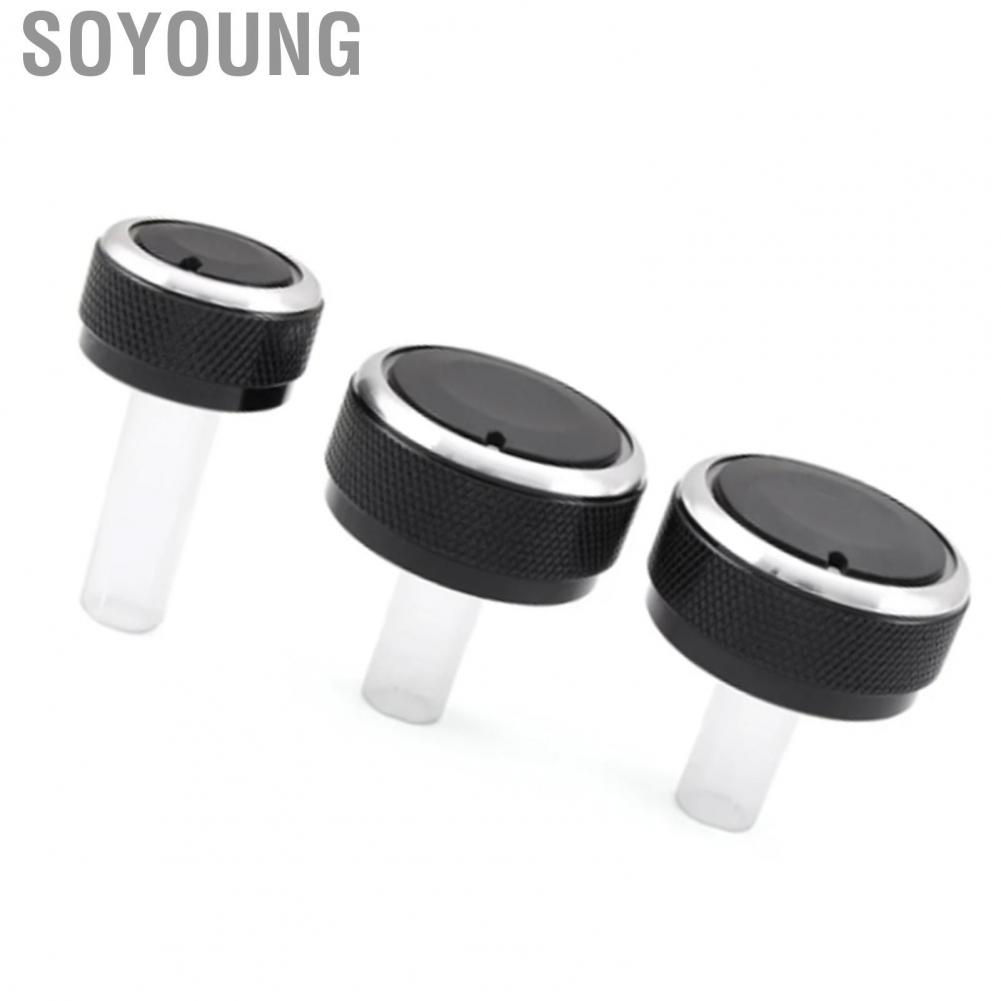 Soyoung Air Conditioning Knob  AC Control Long Lasting High Strength Aluminium Alloy for Autos