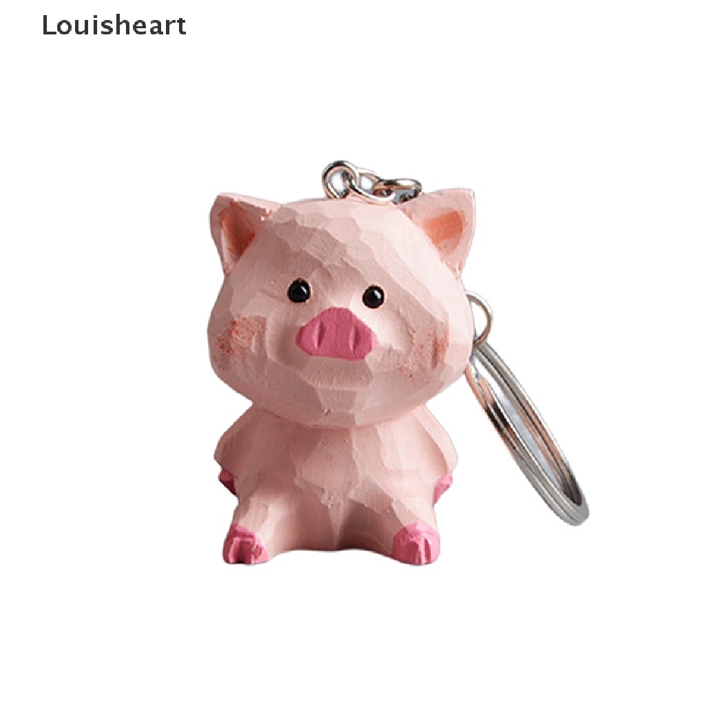 Louisheart Móc Khóa Hình Chú Heo Nhỏ Chạm Khắc Thủ Công Tinh Xảo Sáng Tạo Để Bàn Trang Trí Ba Lô / Móc Khóa