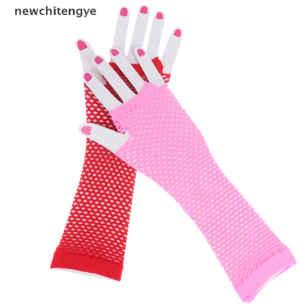 Găng Tay Lưới Dài Hở Ngón Phong Cách Gothic Cho Nữ