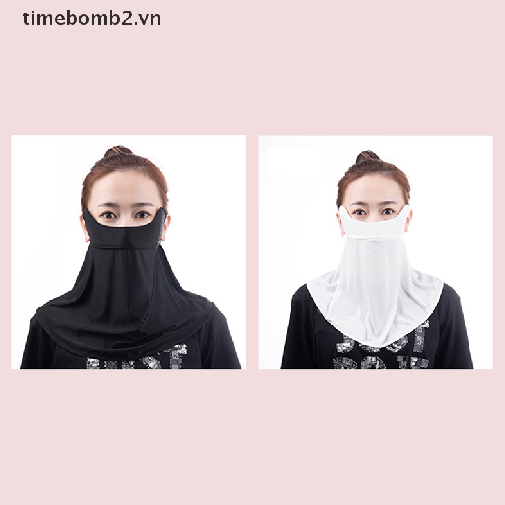 { # Khẩu Trang Lụa Lạnh Chống Tia UV Nhanh Khô Thoáng Khí Bảo Vệ Tai Và Cổ