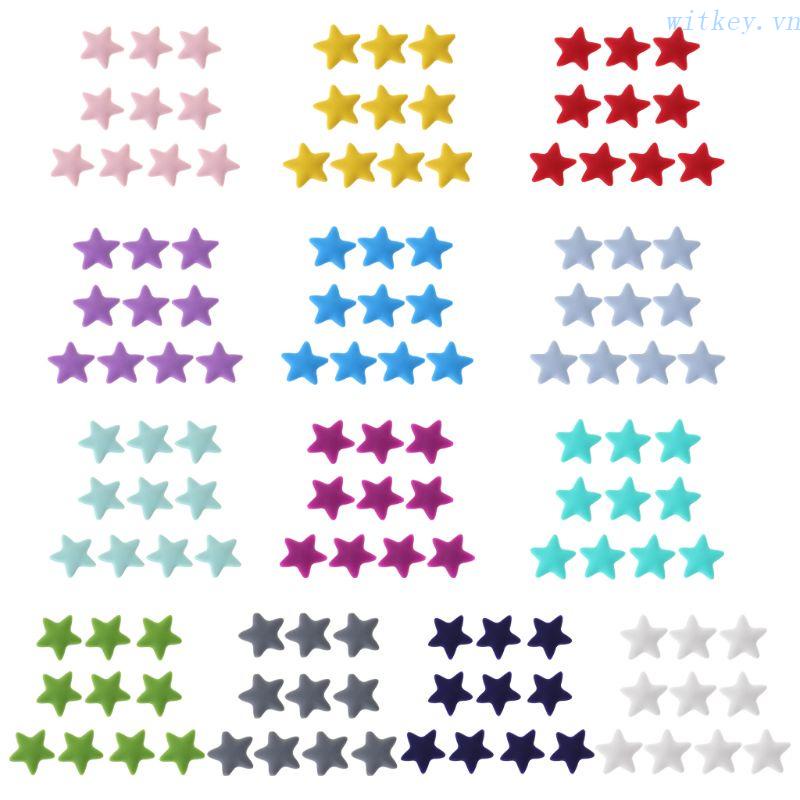 Bộ 10 Hạt Silicone Dùng Cho Bé Sơ Sinh Mọc Răng DIY