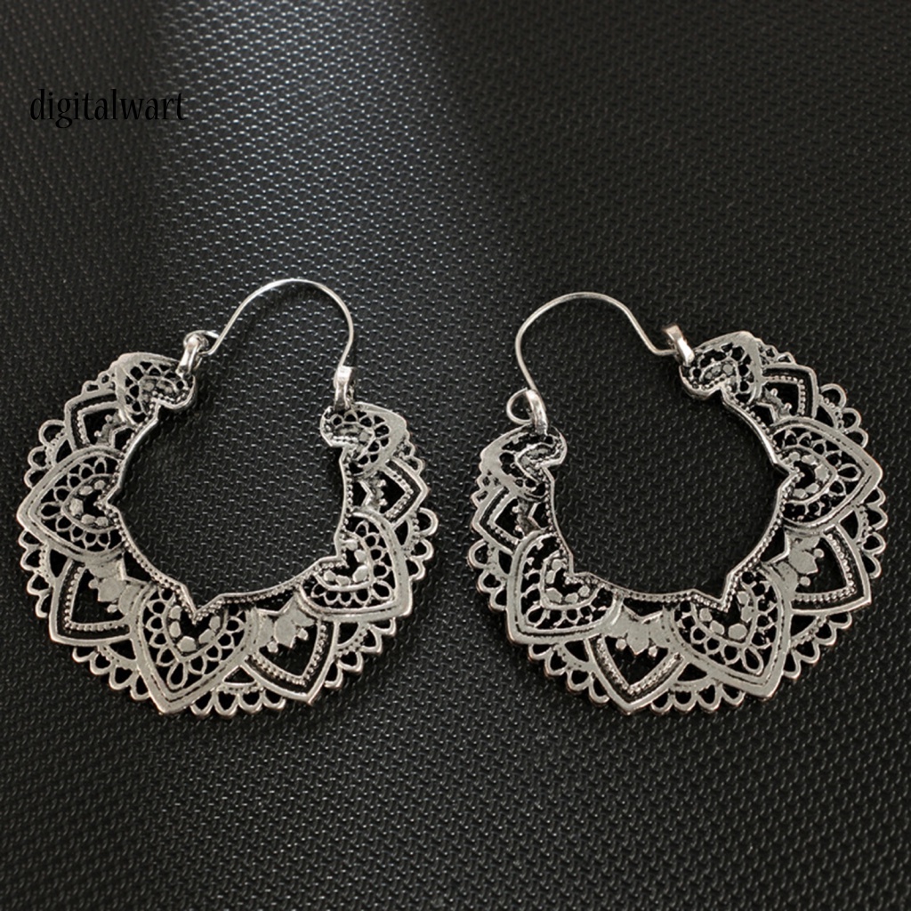 Kỹ Thuật Số| 1 Đôi Bông Tai Hợp Kim Dáng Dài Hình Cánh Hoa Màu Vàng / Bạc Phong Cách Bohemian Cổ Điển Thời Trang Cho Nữ