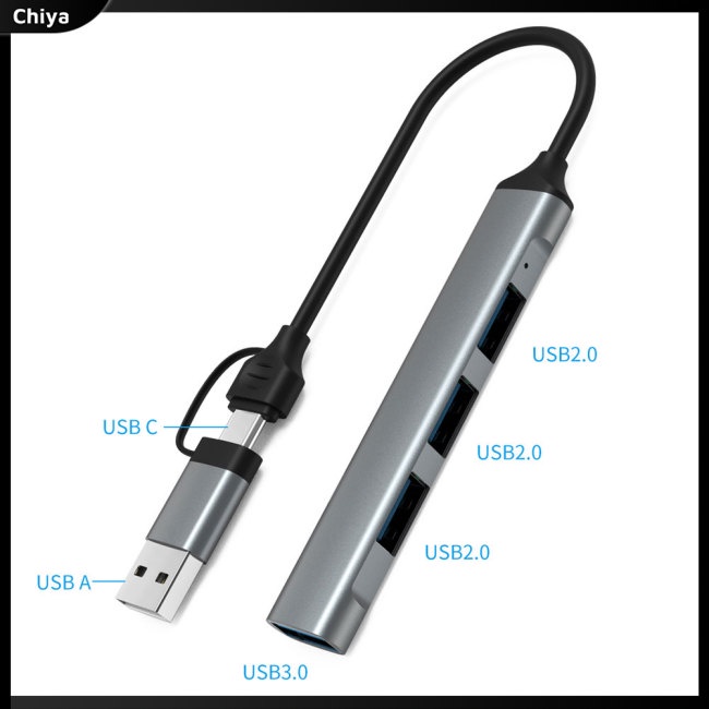 Bộ Chia Cổng Usb Type C Sang Usb3.0 4 Trong 1 Cho Notebook Laptop Điện Thoại Di Động