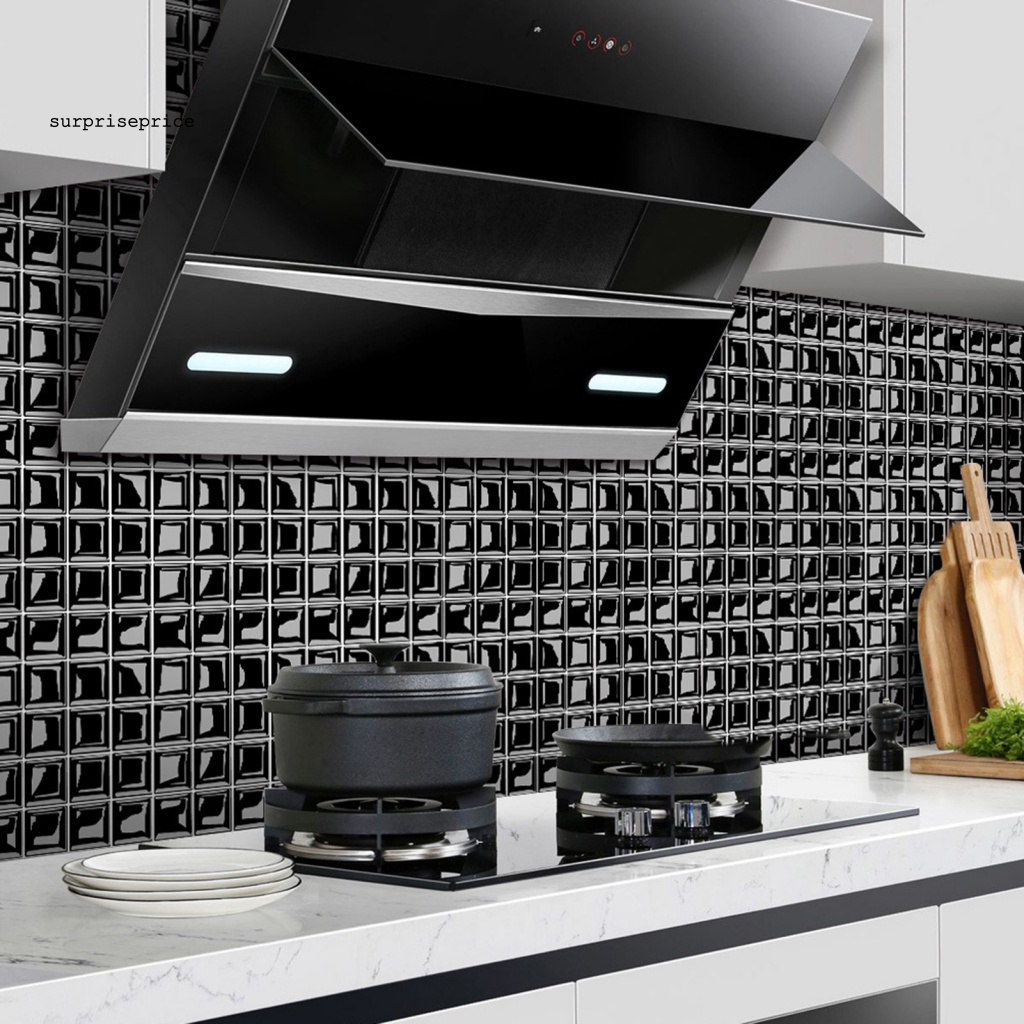 Bộ 10 Miếng Dán Tường 3D Bằng PVC Chống Nước Dùng Trang Trí Nhà Cửa