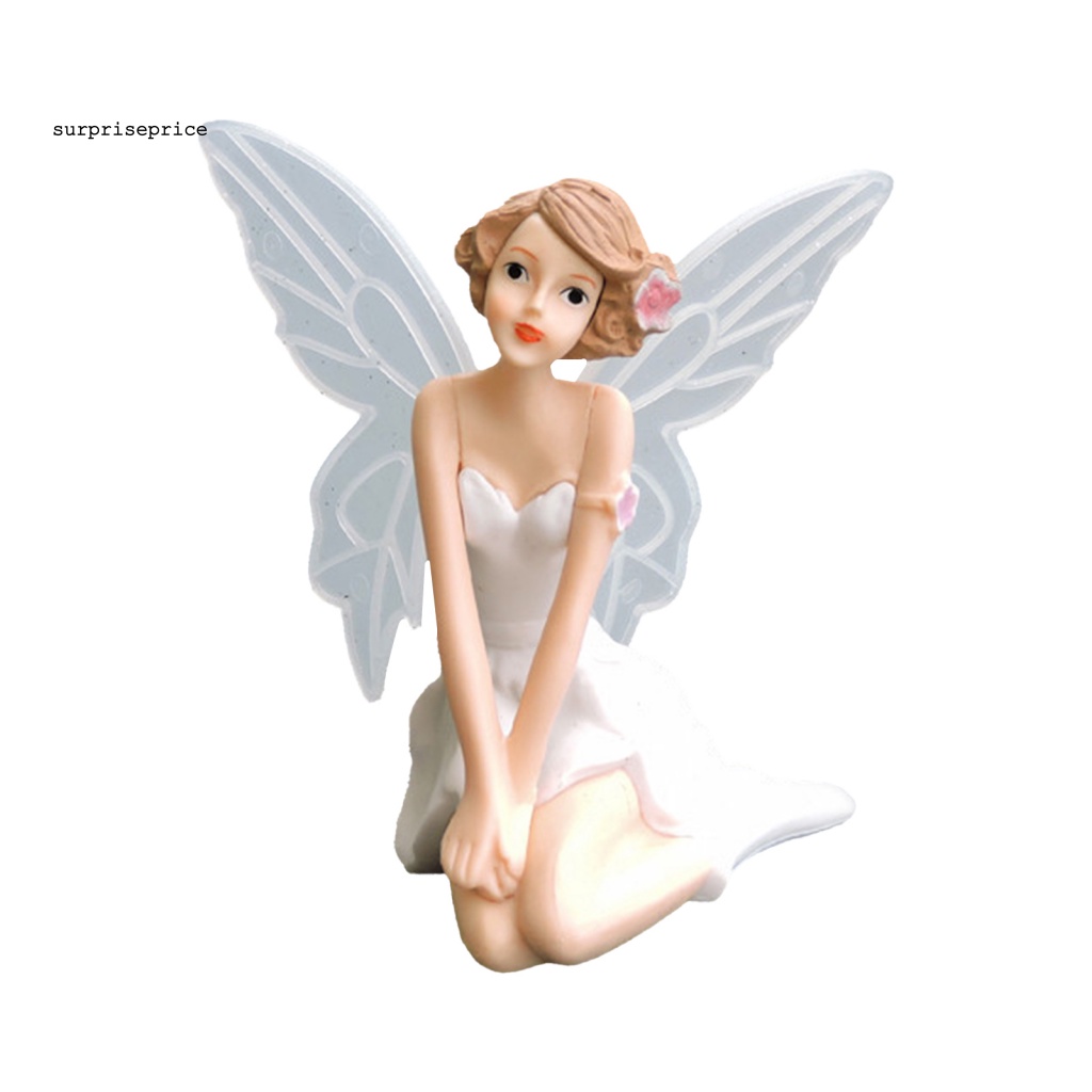 Set 3 Que Cắm Trang Trí Bánh Kem Hình Thiên Thần Bằng PVC Dễ Thương