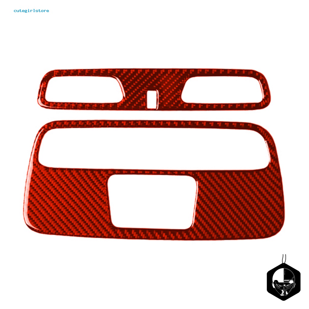 Bộ 2 Miếng Dán Màu Đỏ Bằng Sợi Carbon Thân Thiện Với Môi Trường Cho Đèn Đọc Sách Xe Hơi Chevrolet Camaro 2016-2020