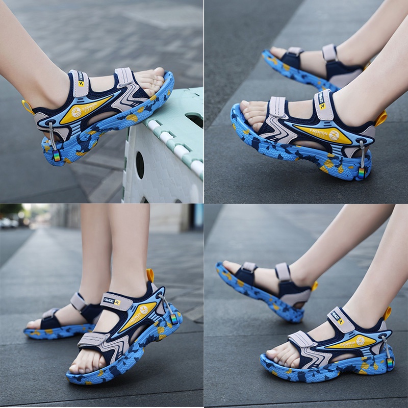 Xăng đan Thể Thao Đế Mềm Chống Trượt Kích Thước Lớn Thông Dụng Dành Cho Trẻ Em Trai Và Bé Gái