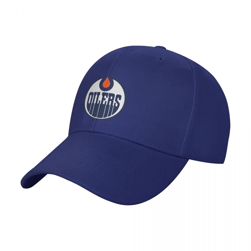 Edmonton Oilers Logo NHL Màu Trơn Cong Vành Mũ Mũ Bóng Chày Cong Vành Mũ Nam Nữ Cùng Phong Cách Thể 