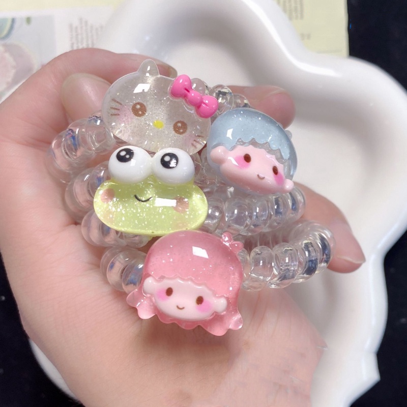 Dây Cột Tóc Xoắn Ốc Không Thấm Nước Hình Hoạt Hình / Điện Thoại Di Động / Phụ Kiện Tóc Đuôi