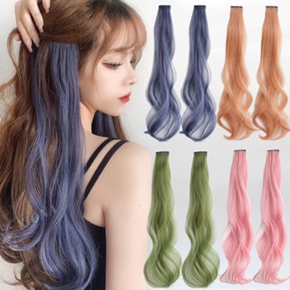 Tóc giả WIGSIN nối dài xoăn nhuộm màu highlight bằng sợi tổng hợp